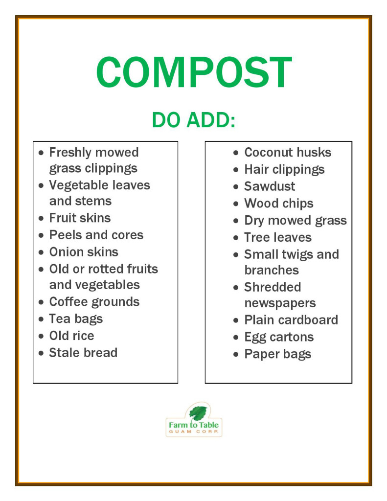 Compost Do’s &amp; Don’ts | Farm to Table Guam Corp.