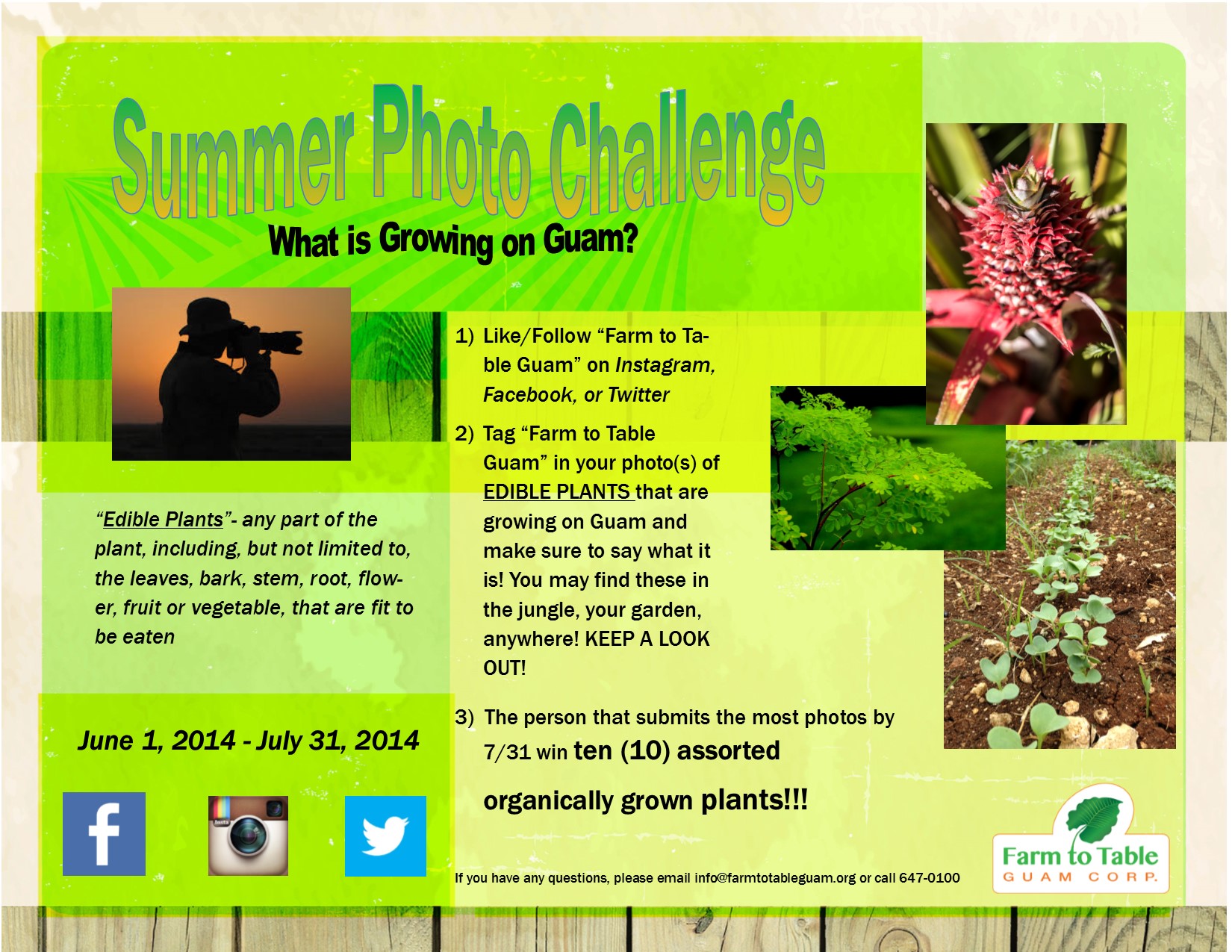 Summer Photo Challenge Flyer