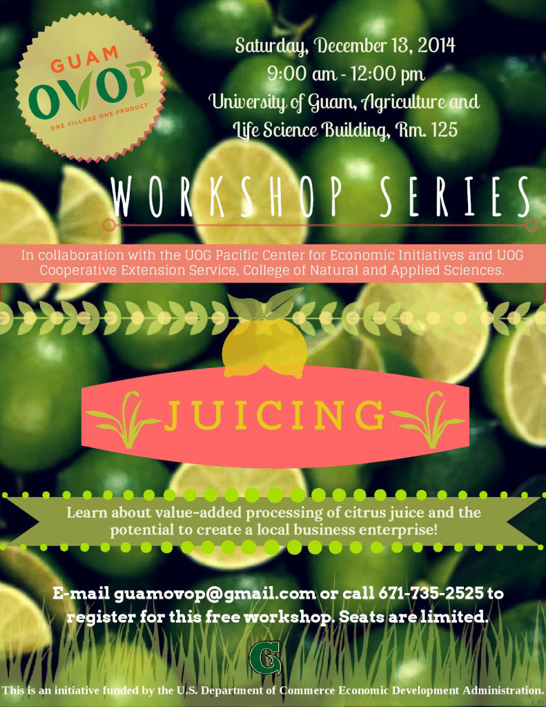 OVOP Juicing Workshop Flyer