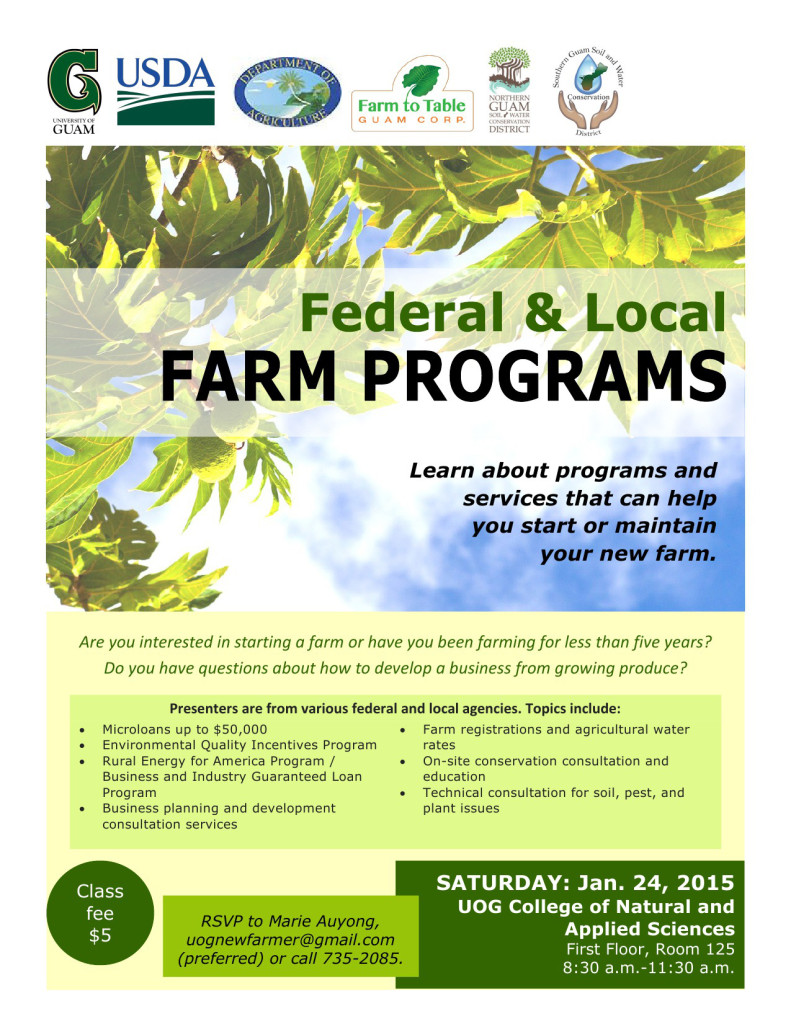 Federal and local farm programs flyer